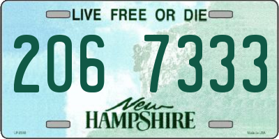 NH license plate 2067333