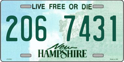NH license plate 2067431