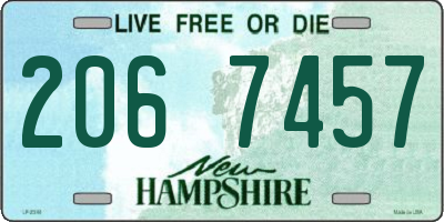 NH license plate 2067457