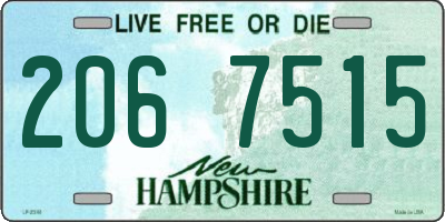 NH license plate 2067515