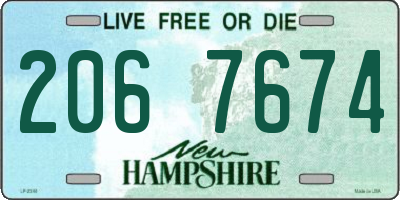 NH license plate 2067674