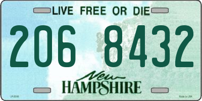 NH license plate 2068432