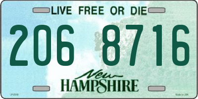 NH license plate 2068716