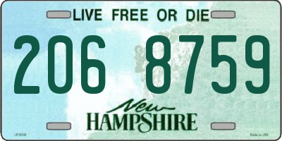 NH license plate 2068759