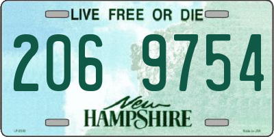 NH license plate 2069754