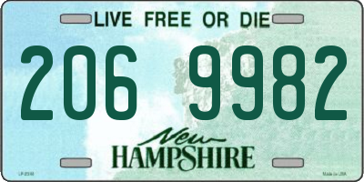 NH license plate 2069982