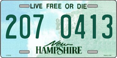 NH license plate 2070413