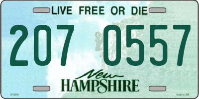 NH license plate 2070557