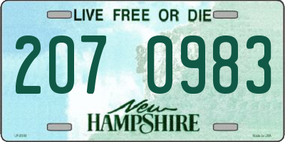 NH license plate 2070983