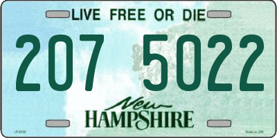NH license plate 2075022