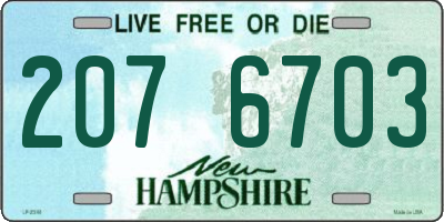 NH license plate 2076703