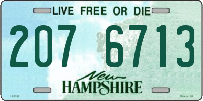 NH license plate 2076713