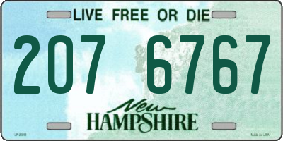 NH license plate 2076767