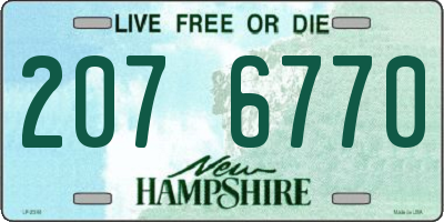 NH license plate 2076770
