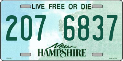 NH license plate 2076837