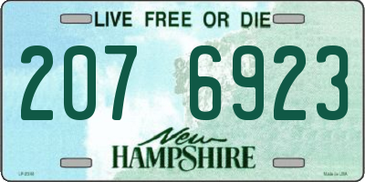 NH license plate 2076923
