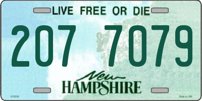 NH license plate 2077079