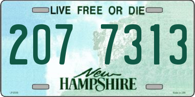 NH license plate 2077313