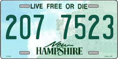 NH license plate 2077523