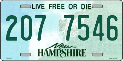 NH license plate 2077546