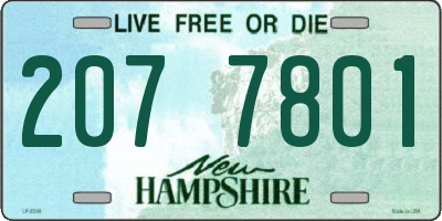 NH license plate 2077801