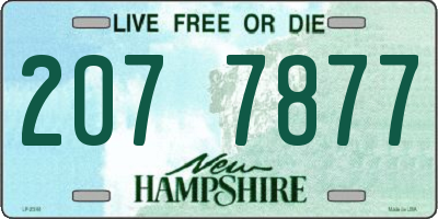 NH license plate 2077877