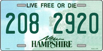 NH license plate 2082920