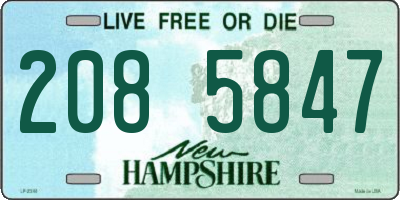 NH license plate 2085847