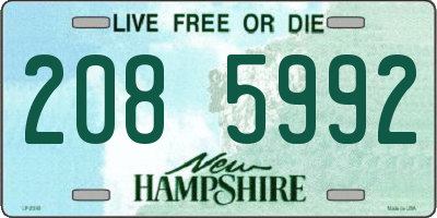 NH license plate 2085992