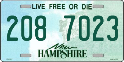 NH license plate 2087023