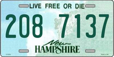 NH license plate 2087137