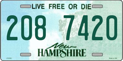 NH license plate 2087420