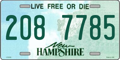 NH license plate 2087785