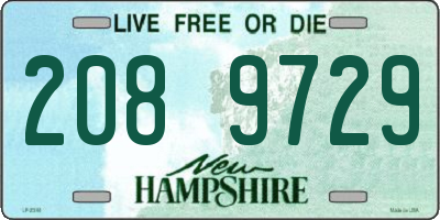NH license plate 2089729
