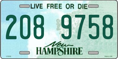NH license plate 2089758