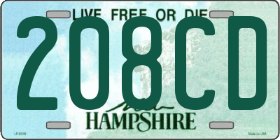 NH license plate 208CD