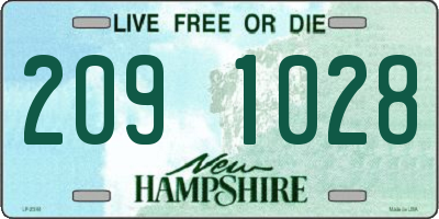 NH license plate 2091028