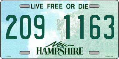 NH license plate 2091163