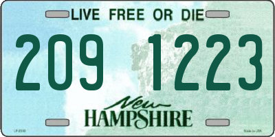 NH license plate 2091223