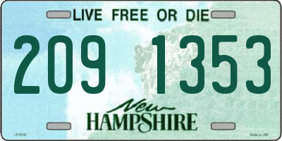 NH license plate 2091353