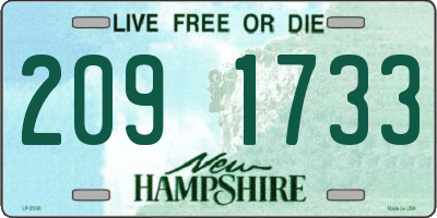 NH license plate 2091733