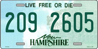NH license plate 2092605