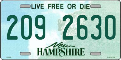 NH license plate 2092630