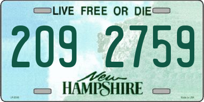 NH license plate 2092759