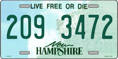 NH license plate 2093472