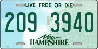 NH license plate 2093940