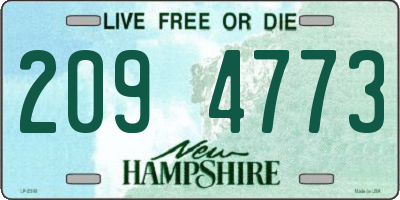 NH license plate 2094773