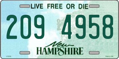 NH license plate 2094958