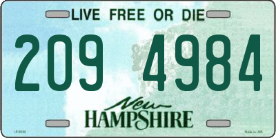 NH license plate 2094984