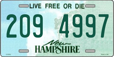 NH license plate 2094997